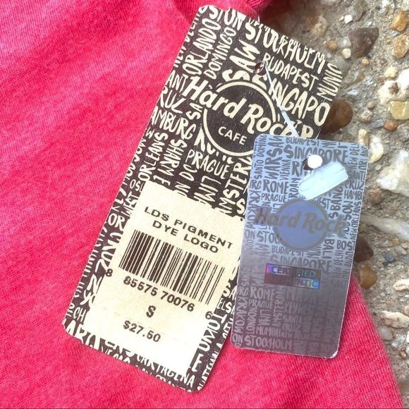 NWT Hard Rock Cafe Miami Pink Short Sleeve Shirt Size S - Picture 4 of 8